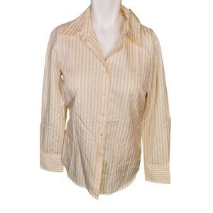 J. Crew NWT striped Button Down Shirt Butter Yellow M slim